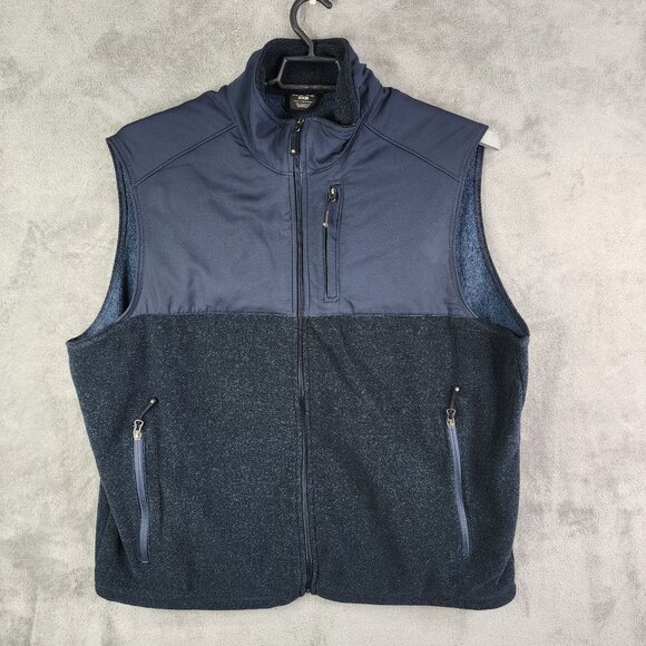 Mens Solaris Blue Jacket Vest Full Zip Up Pocket Zip Sleeveless Size 2XB - Picture 2 of 11